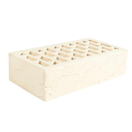 Кирпич лицевой пустотелый Норский 1НФ белый рифленый