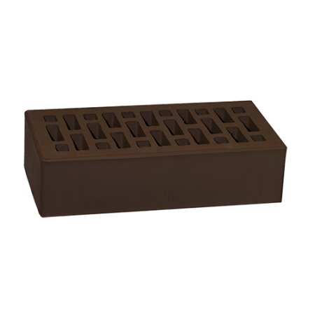 Кирпич лицевой НЗКМ 1НФ шоколад гладкий