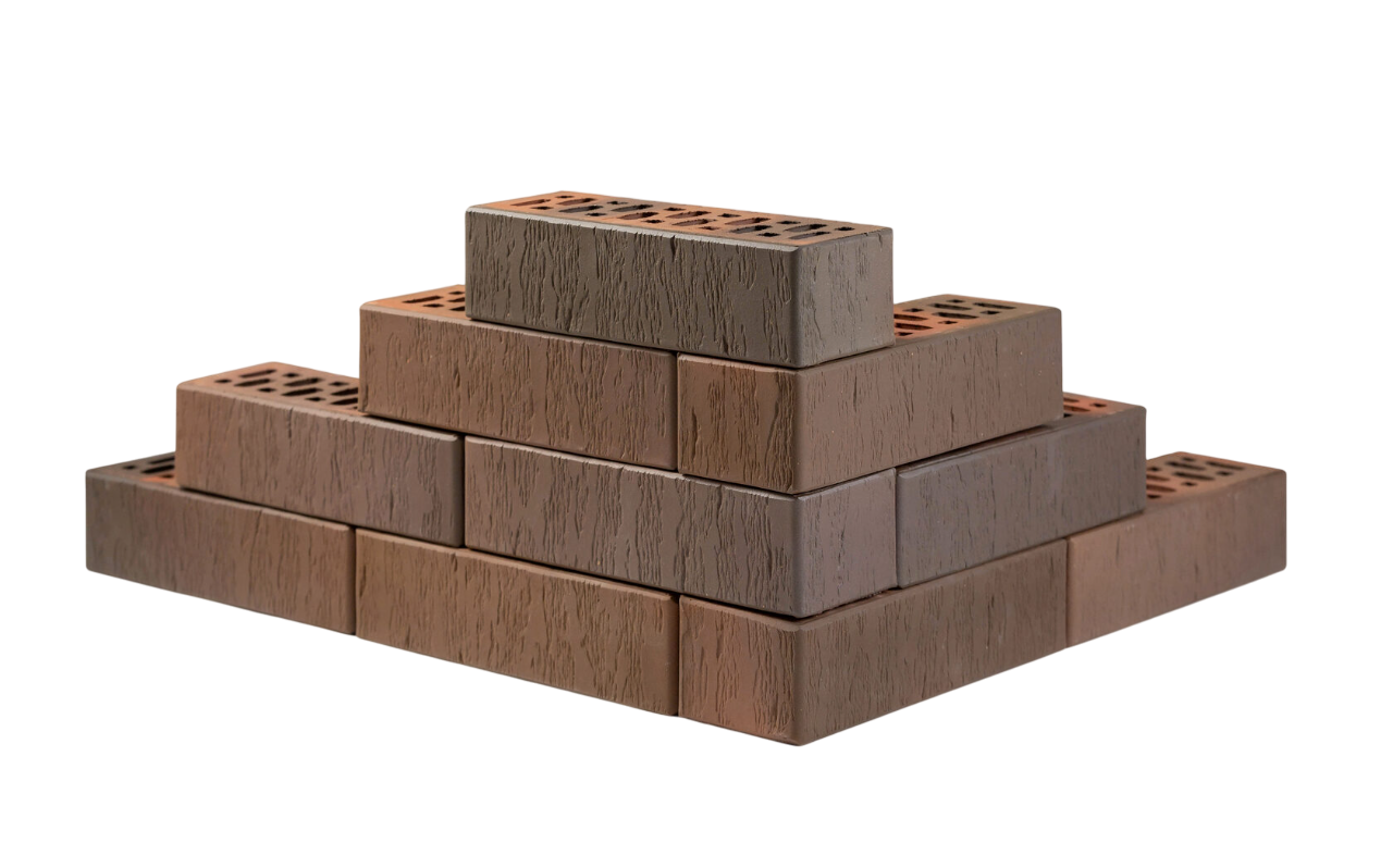 Кирпич лицевой Volgabrick Руст 0,7НФ №82