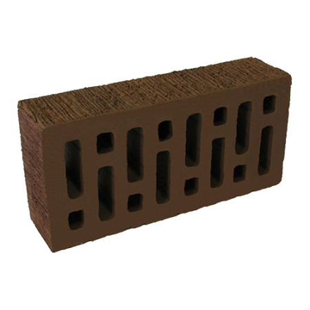 Починковский кирпич лицевой коричневый с насечкой 1НФ