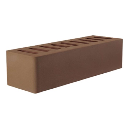 Кирпич лицевой Старый Оскол 0,7НФ коричневый гладкий